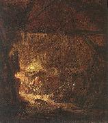 OSTADE, Isaack van Interior of a Peasant House nsg oil on canvas